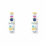 NIVEA SUN Kids Protect & Sensitive Sun Lotion (200ml) Sunscreen with SPF 50+, Kids Suncream for Sensitive Skin, Immediately Protects Against Sun