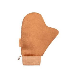 Way to Beauty Luxury Velvet Streak-Free Tanning Mitt, Tan Mitt with Thumb, Face & Body, Washable