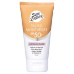 Tinted Moisturiser SPF 50 Face Moisturiser with Tinted Sunscreen for Face - Sun Zapper Australian BB Cream Medium/Dark