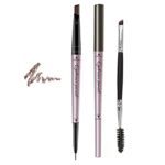 Eyebrow Pen,Eyebrow Pencil with Brow Brush Double Ended Eyebrow Pen Ultra Fine Double Ended Eye Brow Pen Automatic Makeup Cosmetic Tool(Dark Brow