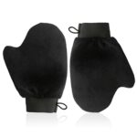 TSHAOUN 2 Pieces Self-Tanning Tan Gloves Kit, Double Sided Fake Tan Mitt Applicator, Tanning Mitt Applicator with Thumb, Tanning Back Lotion Appl
