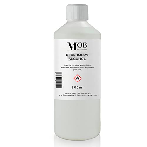 Moments of Bliss Cosmetics Perfumers Alcohol DIY Perfume Base Make your own Room Diffusers, Spray, Fragrances & Perfumes (500ml)