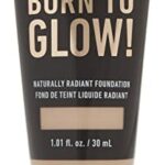 NYX Professional Makeup Born to Glow Radiant Foundation, Iridescent Finish, Buildable Medium Coverage, Vegan Formula, Shade: Nude