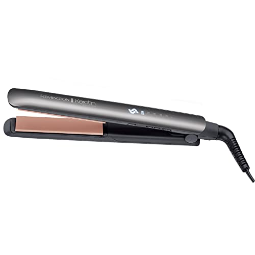 Remington Keratin Protect Intelligent Ceramic Hair Straighteners, Infused with Keratin and Almond Oil, S8598, Black