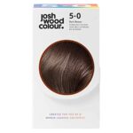 Josh Wood Permanent Colour 5.0 (Dark Brown) Celebrity-approved ammonia-free - Leaves hair super shiny and hydrated with 100% grey coverage - Natu
