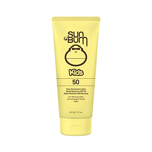 Sun Bum Kids SPF 50 Clear Sunscreen Lotion | Wet or Dry Application | Hawaii 104 Reef Act Compliant (Octinoxate & Oxybenzone Free) Broad Spectrum