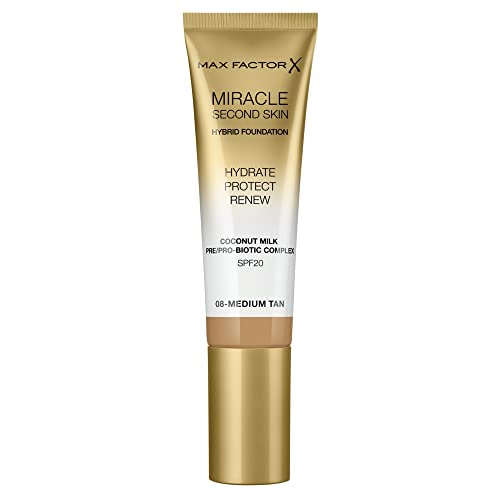 Max Factor Miracle Second Skin Hydrating Foundation, Fair-Light - 30 ml