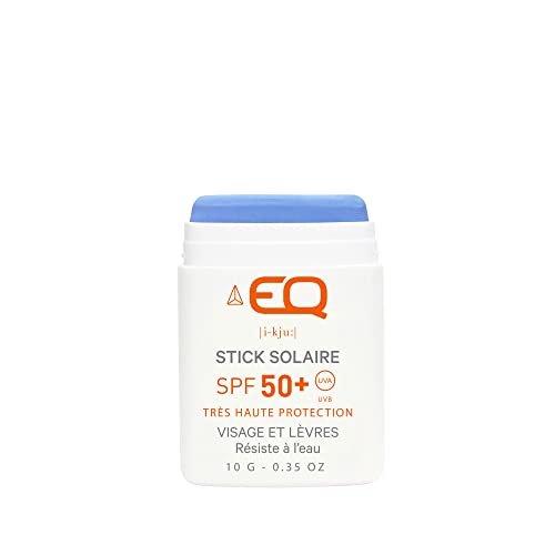 EQ | Mineral Sunscreen Face Stick SPF50+ - Very High Colored Sun Protection - Water Resistant - Ocean Friendly - For Kids and Sports Activites -