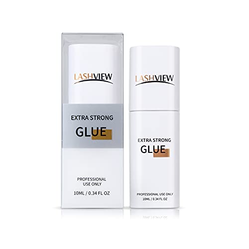LASHVIEW eyelash extensions glue, precise drop technology glue,accurate 0.03ml per drop,extending glue life,1 Sec Dry Time,Great Retention 6-8 We