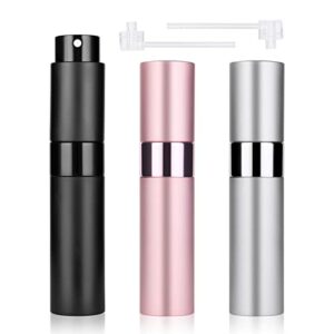 ACWOO Perfume Atomiser Bottles, Refillable Travel Perfume Atomiser Bottles, 3pcs Portable Mini Refillable Empty Perfume Bottle, 10ml Mini Spray B