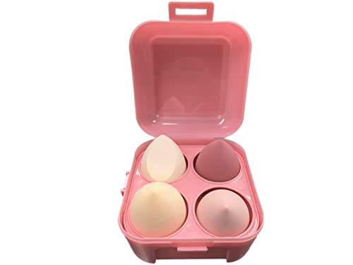 MUUK Makeup Sponge Blender 4 Pack Foundation Sponge Latex Free Beauty Blender Applicator With Sponge Holder Case Ideal For Foundation, Powder and