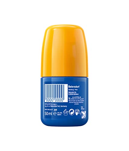 Nivea Sun Kids Protection & Care Sun Roller SPF 50+ (50 ml), Sun Cream Roll-On with SPF 50+, Extra Waterproof Sun Lotion for Children as a Practi