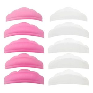 20 Pieces Silicone Eyelash Perming Curler Perm Pad Reusable Eyelash Perm Silicone Pads 5 Sizes Lash Lift Rods Makeup Beauty Tool for Different Le