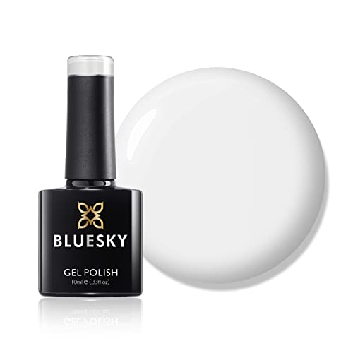 Bluesky Gel Nail Polish, Studio White 80526, Long Lasting, Chip Resistant, 10 ml (Requires Drying Under UV LED Lamp)
