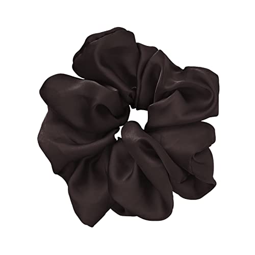 JeoPoom Silk Hair Scrunchy, Frizz and Breakage Prevention Silk Hair Rope, Regular Donut Hair Ties, Elastics Ponytail Holder, Silk Scrunchies for
