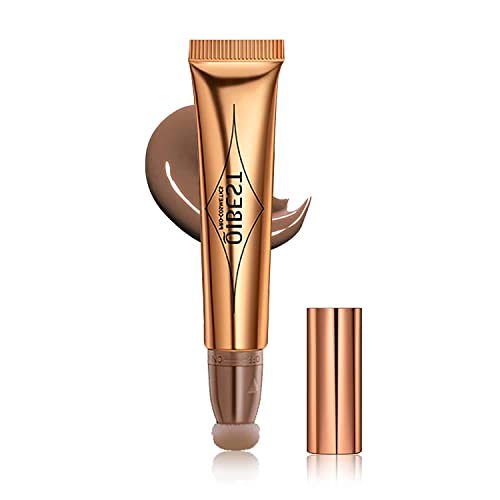 Go Ho Liquid Contour Wand,Liquid Bronzer Stick,Cream Face Concealer Contouring with Cushion Applicator,Easy to Blend & Long Lasting & Smooth Natu