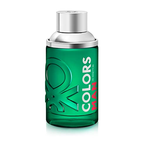 Benetton - Green from United Colors, Eau de Toilette Spray for Men - Long Lasting - Fresh, Elegant, Engaged and Masculine - Woody, Citrus, and Ve