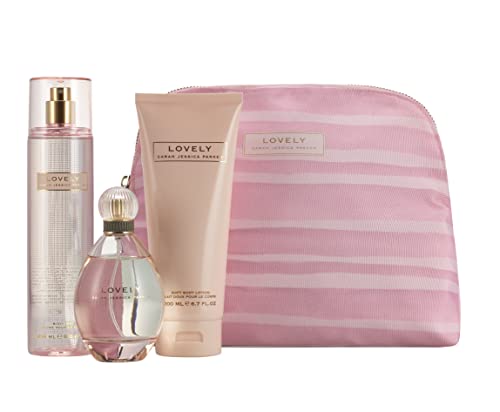 Sarah Jessica Parker Lovely Eau de Parfum 100ml, Body Lotion 200ml, Body Mist 236ml and Canvas Bag