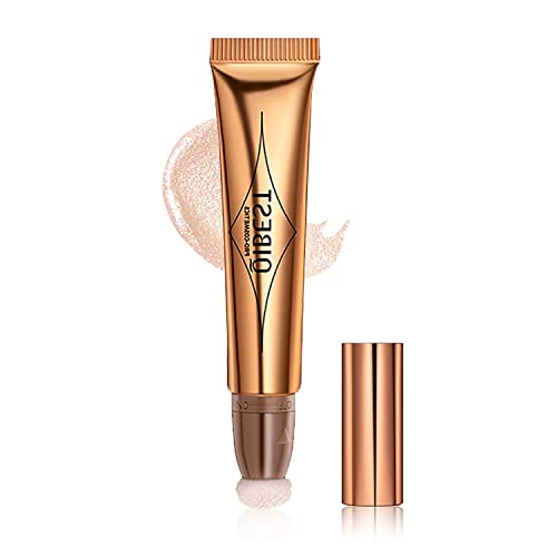 Go Ho Liquid Contour Wand,Liquid Bronzer Stick,Cream Face Concealer Contouring with Cushion Applicator,Easy to Blend & Long Lasting & Smooth Natu