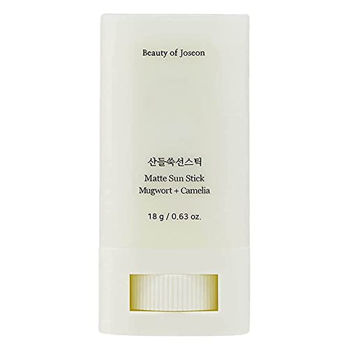 North Korean Matte Sunscreen Stick with Mugwort and Camellia Extracts for Long-Lasting Moisturizing Sun Protection-1PC