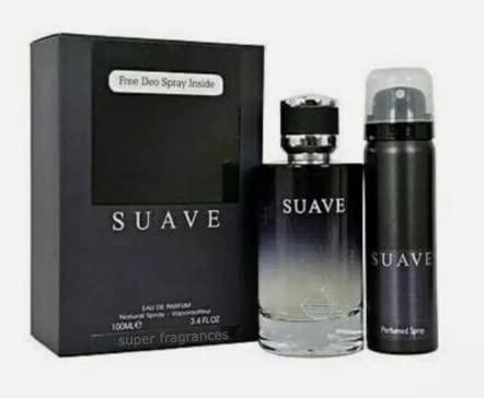 Suave Perfume Spray for men 100ml with free Deodorant | bergamot, Pepper, Lavender, Vetiver, Ambroxan and Labdanum