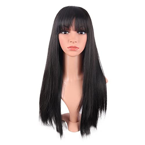 MapofBeauty 22 Inch/56 cm Long Straight Synthetic Hair Heat Resistant Party Cosplay Wig (Mixed Blonde)