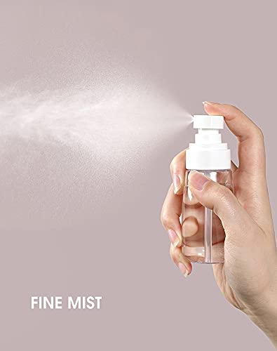 Lahviuu Spray Bottles,6 pcs Fine Mist Empty Travel Bottle Set Portable Reflillable Liquid Containers,Atomiser for Cosmetic,Make Up,Hair,Perfume,6