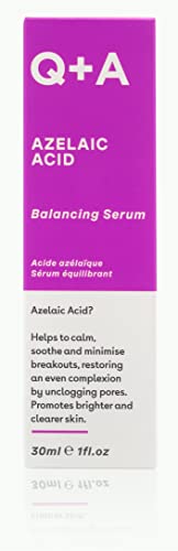 Q+A Azelaic Acid Balancing Serum, Containing Pore Minimising Zinc PCA and Antioxidants for Fresher and Smoother Skin, 30ml