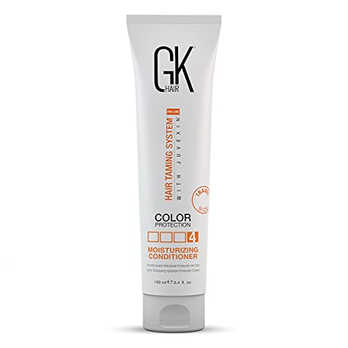 GK HAIR Global Keratin Moisturizing Hair Conditioner (100ml/3.4 Fl Oz) for Color Treated Dry Damaged Curly Frizzy Hair - Organic Paraben Sulfate