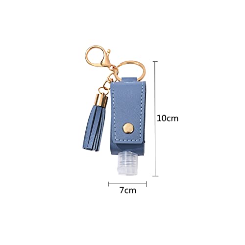 CONGGUAN 2 Pieces Squeeze Bottle 30 ml Travel Bottle Keychain Holders Refillable Sanitizer Containers for Hand Sanitizer,Travel, Outdoor Activiti