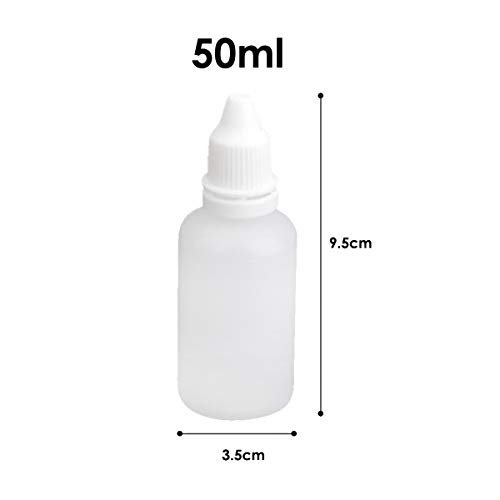 JJPRIME 10pcs Empty Plastic Squeezable Dropper Bottle | Water Liquid Eye Drops | Squeezy Bottles | Refillable Bottles Containers Portable Travel