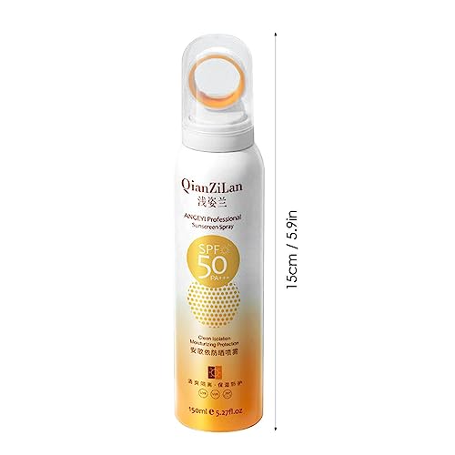 Face Sunscreen Spray, Transparent Spray SPF 50, Ultra Light Sunblock Mist, Water Resistant, SPF 50 Daily Sun Protection For Sensitive Skin