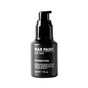 War Paint Men's Foundation - 5 Shades available - Vegan Ingredients, Cruelty Free Make-up - Full coverage Mens Make-up Products (Shade Light)