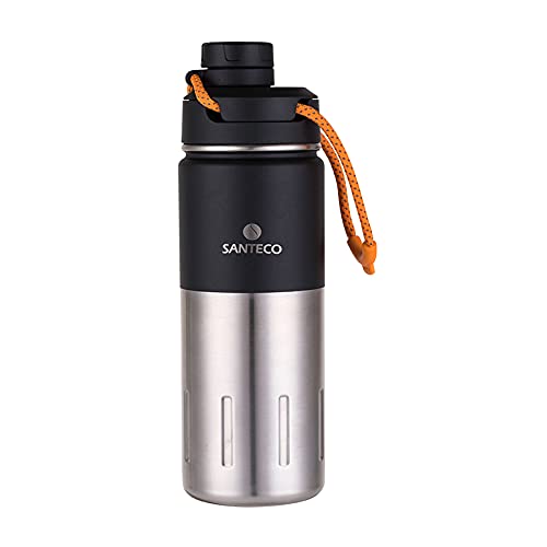 SANTECO Stainless Steel Insulated Drinking Bottle 710 ml I Leak-Proof Vacuum Flask I BPA-Free with Screw Cap Insulated Bottle for Sports, Running