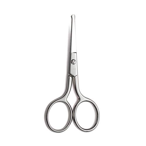 LIVINGO Premium Manicure Rounded Tip Scissors Multi-Purpose Stainless Steel Cuticle Pedicure Beauty Grooming Kit for Nail, Eyebrow, Eyelash, Dry