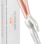 Hair Curling Wand 25mm, Ceramic Curling Tongs for Short Hair to Long Hair, 100°C - 200°C Adjustable Temperature & Auto-Shut Off, Rose Gold Hair C