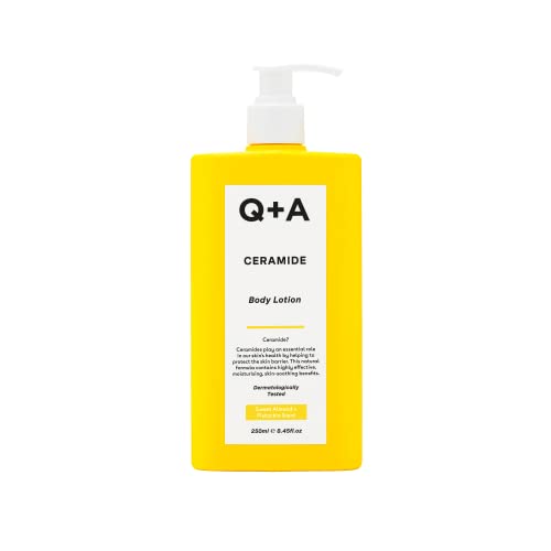 Q+A Ceramide Body Lotion, for Nourishing body care with Squalane, Pineapple Ceramides, and a barrier-protecting Sugar Complex, provides the deep