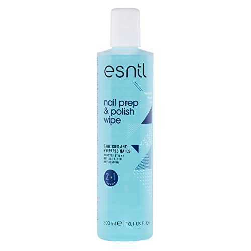 ESNTL Nail Prep & Polish Wipe | 300ml | Dual Purpose Formula | Prep Your Nails For Gels, Then Polish To A Salon Finish | Trusted by UK Beauty Ind