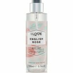 I Love English Rose Scented Body Mist, Formulated With Natural Fruit Extracts Which Offer a Burst of Fragrance, FastDrying Refreshment Throughout