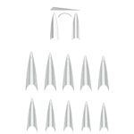600 Pieces Extra Long XXL Stiletto Straight Pointed False Nail Tips Nail Extensions CLEAR Half Cover Acrylic False Nails Tips- Professional Salon