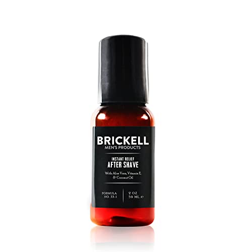Brickell Men's Instant Relief Aftershave for Men, Natural and Organic Soothing After Shave Balm to Prevent Razor Burn, 118 ml, Scented
