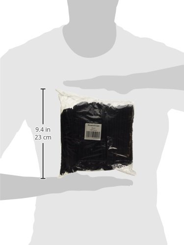 Spray Tan Disposable Pleated Mob Cap for Sun Bed Spray Tan Facial Treatment, Black - Pack of 100