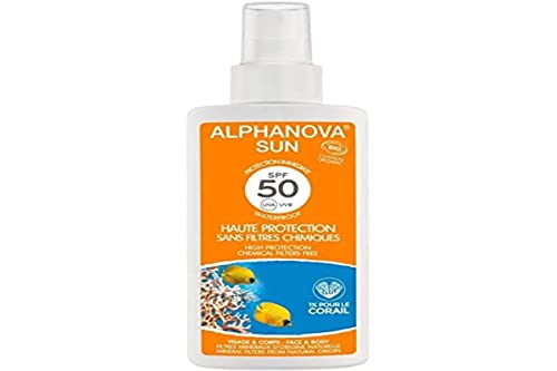 Alphanova Sun, Organic Sunscreen With SPF 50, For Face and Body Immediate Protection, Waterproof, 125ml