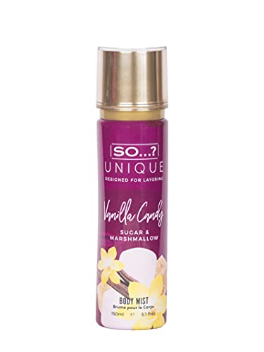 So…? Unique Womens Vegan Vanilla Candy Body Mist Fragrance Spray 150ml