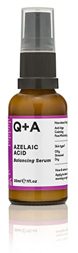 Q+A Azelaic Acid Balancing Serum, Containing Pore Minimising Zinc PCA and Antioxidants for Fresher and Smoother Skin, 30ml