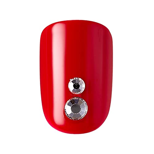 KISS imPRESS Press-On Manicure, Kill Heels, Short Length Square, with PureFit Technology, Includes Prep Pad, Mini File, Cuticle Stick, and 30 Fak