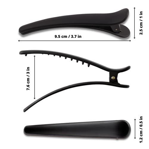 Stoutips Pack of 12 Hair Sectioning Clips for Women with 1 PCS Antistatic Tail Comb – Professional Hairdresser Clips for Salon Styling & Care, Ha