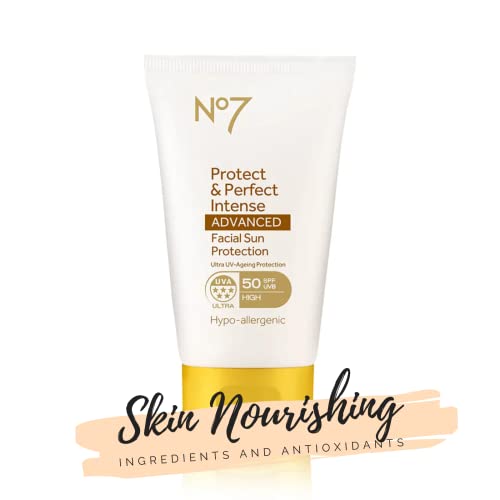 No7 Protect & Perfect Intense Advance Facial Suncare SPF 15 and SPF50+ with Facial Recovery Aftersun Bundle | Complete Sun Protection and 24 Hour