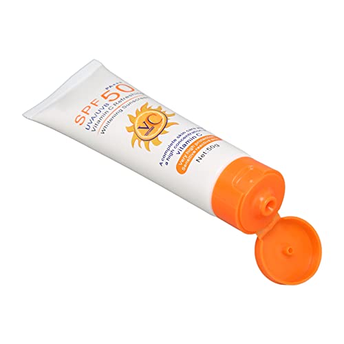Face Sunscreen Lotion SPF 50 Moisturizing UV Protection Vitamin C Physical Sunscreen for Women Men 1.8 Oz