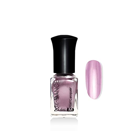 Chrome Nail Polish - White Pearl Glitter Nail Varnish Quick Dry Nail Polish Mermaid Shell Effect Gel Nail Long Lasting & Chip Resistant, No Need